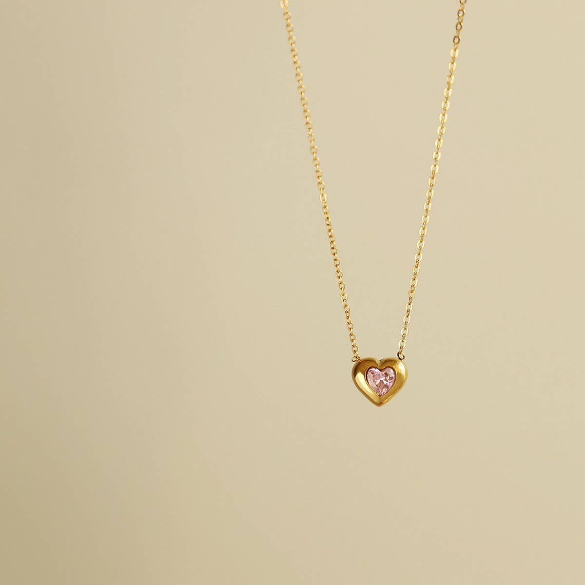 FRENCH VINTAGE HEART PENDANT NECKLACE