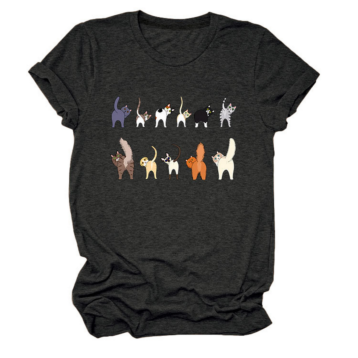 Cute Cat Graphic Tee ? 11 Cats Turn Around