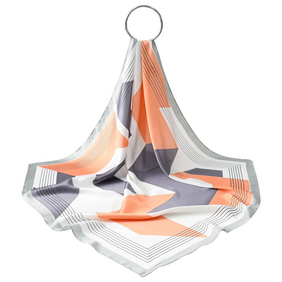 Striped Satin Scarf ??70cm Chic Summer Sun Wrap_CWASC1153