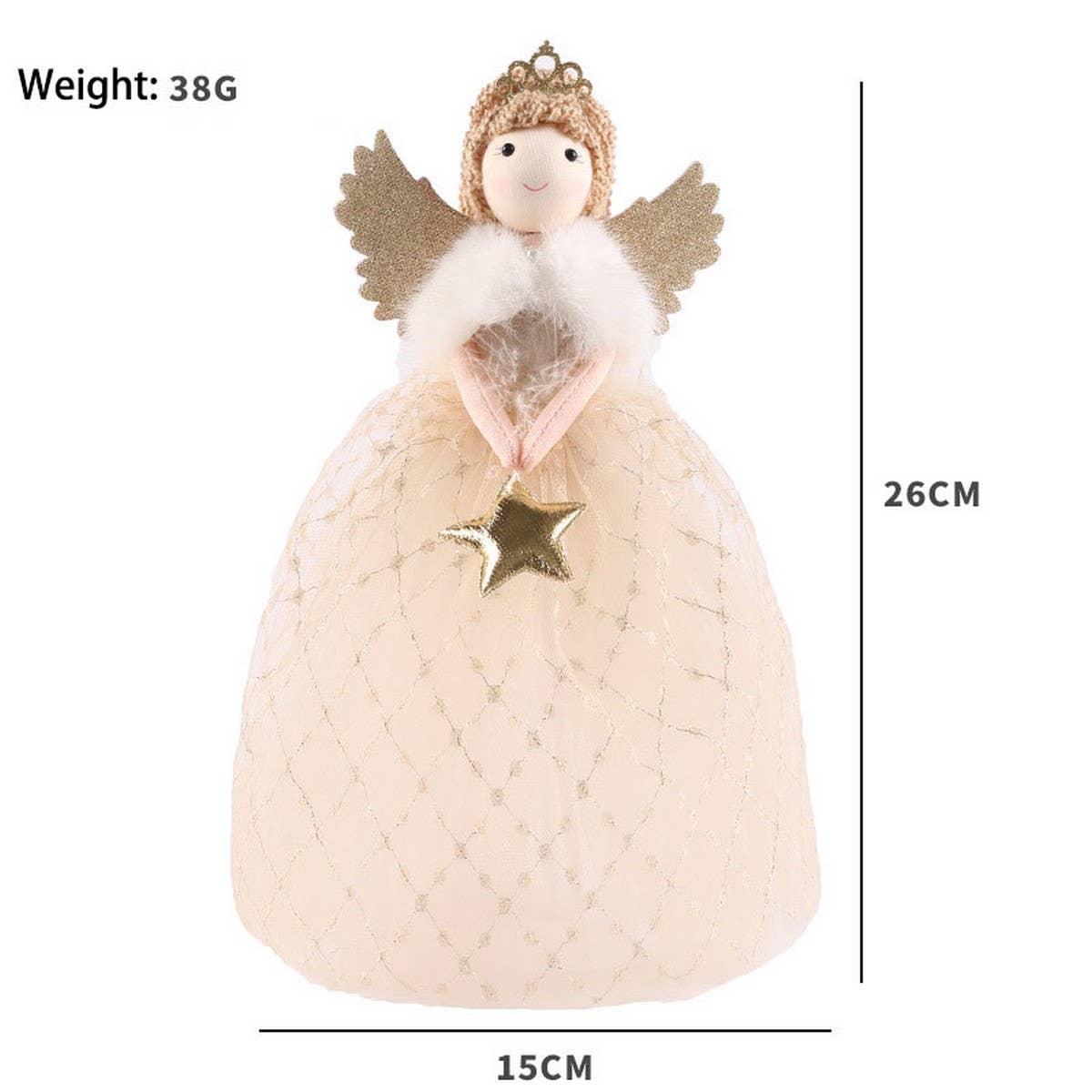 Cute Angel Girl Doll Christmas Tree Topper_CWMM9884