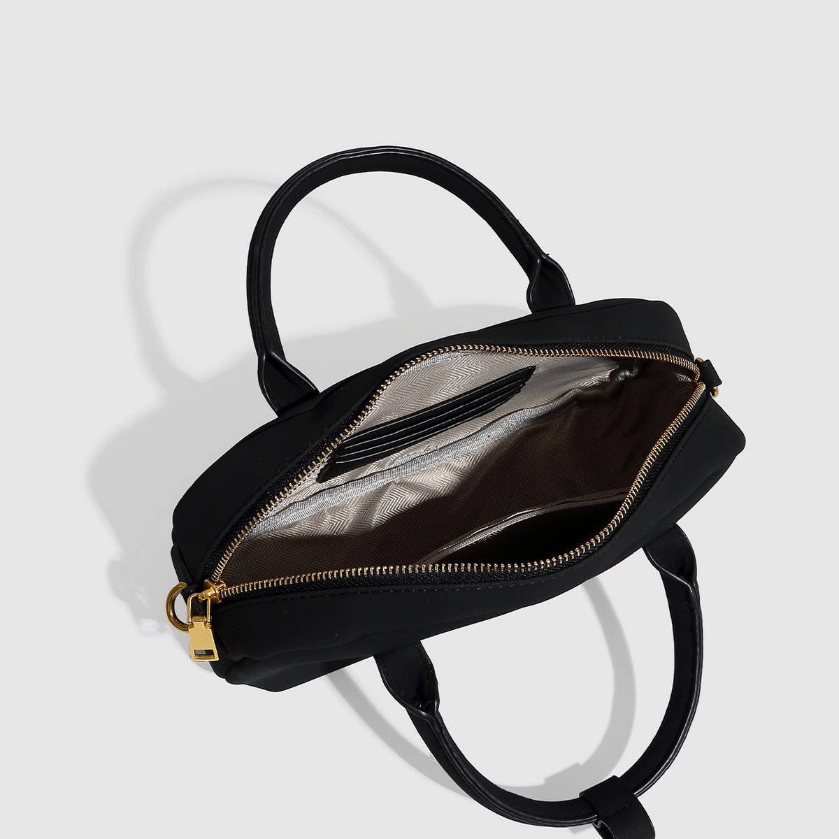 Racing Style Suede Boston Chain Shoulder Bag_CWAB5727