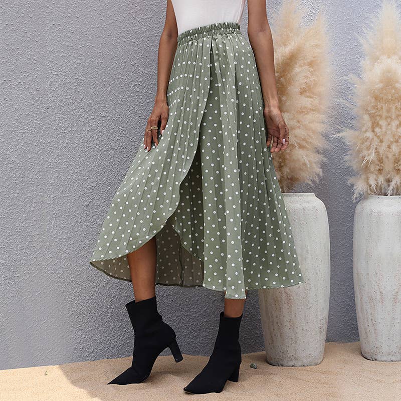 Irregular polka-dot skirt