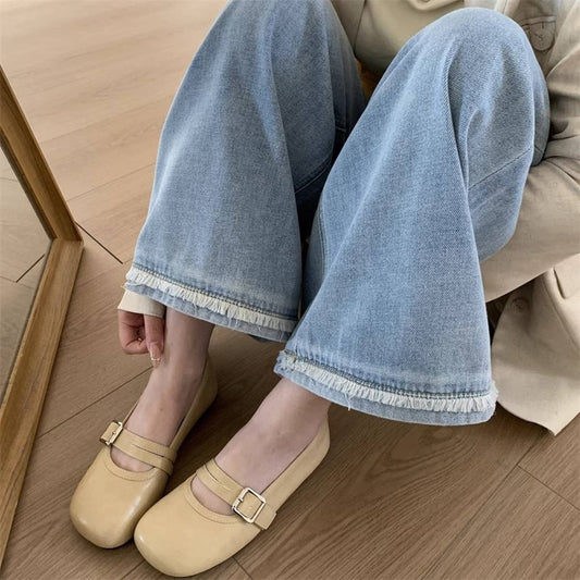 Retro Mary Jane Flats for Women_CWSHF0098