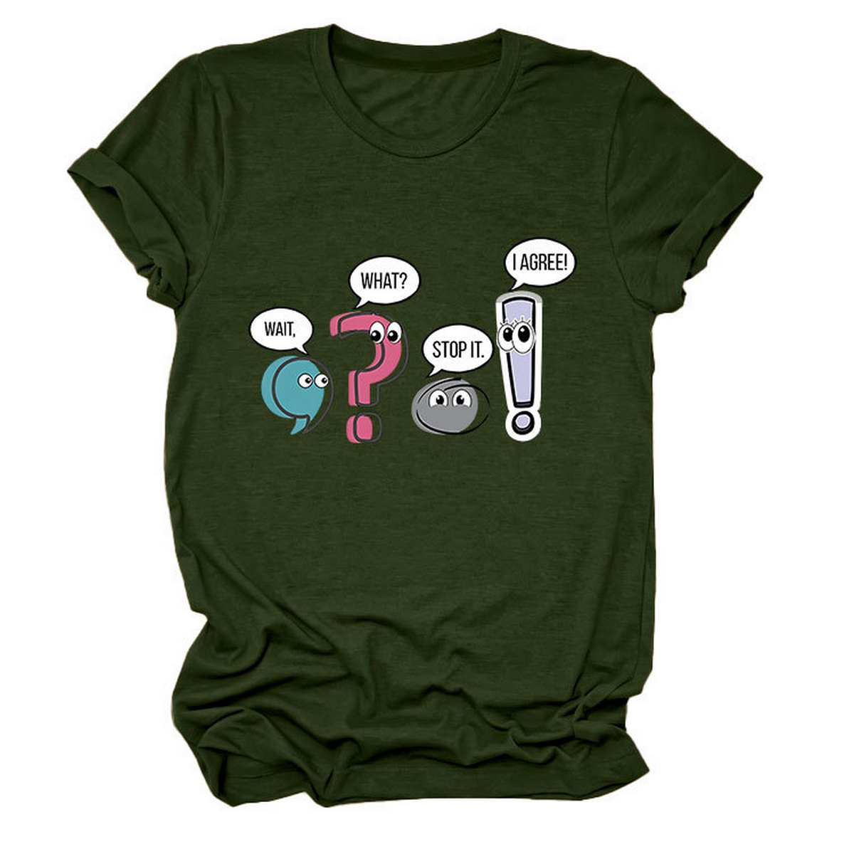 Chic Fun Casual Women's Crew Neck Tee_CWTTS1504