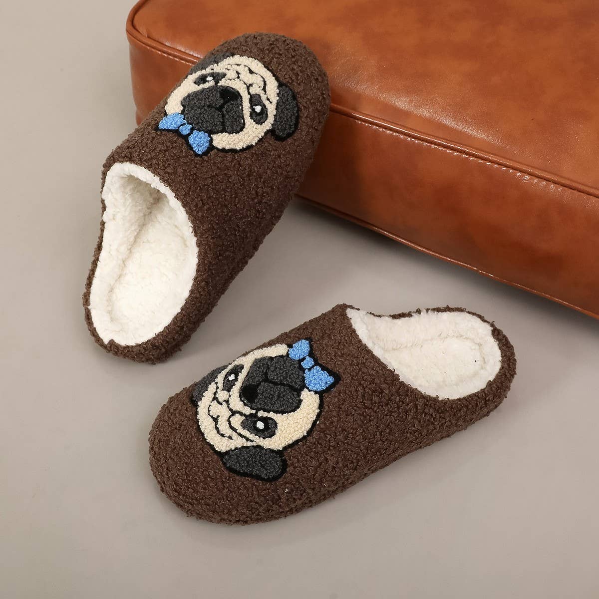 Pug Cotton Slippers Winter Warm Indoor Shoes_CWSHF00225