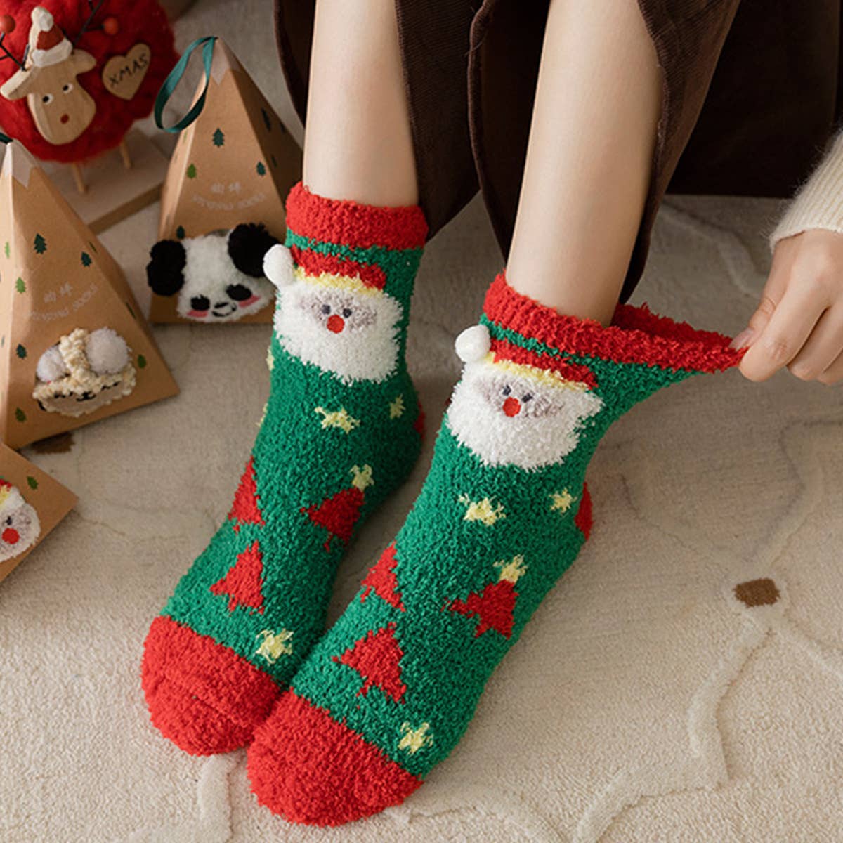 THICK CHRISTMAS SOCKS WITH GIFT BOX