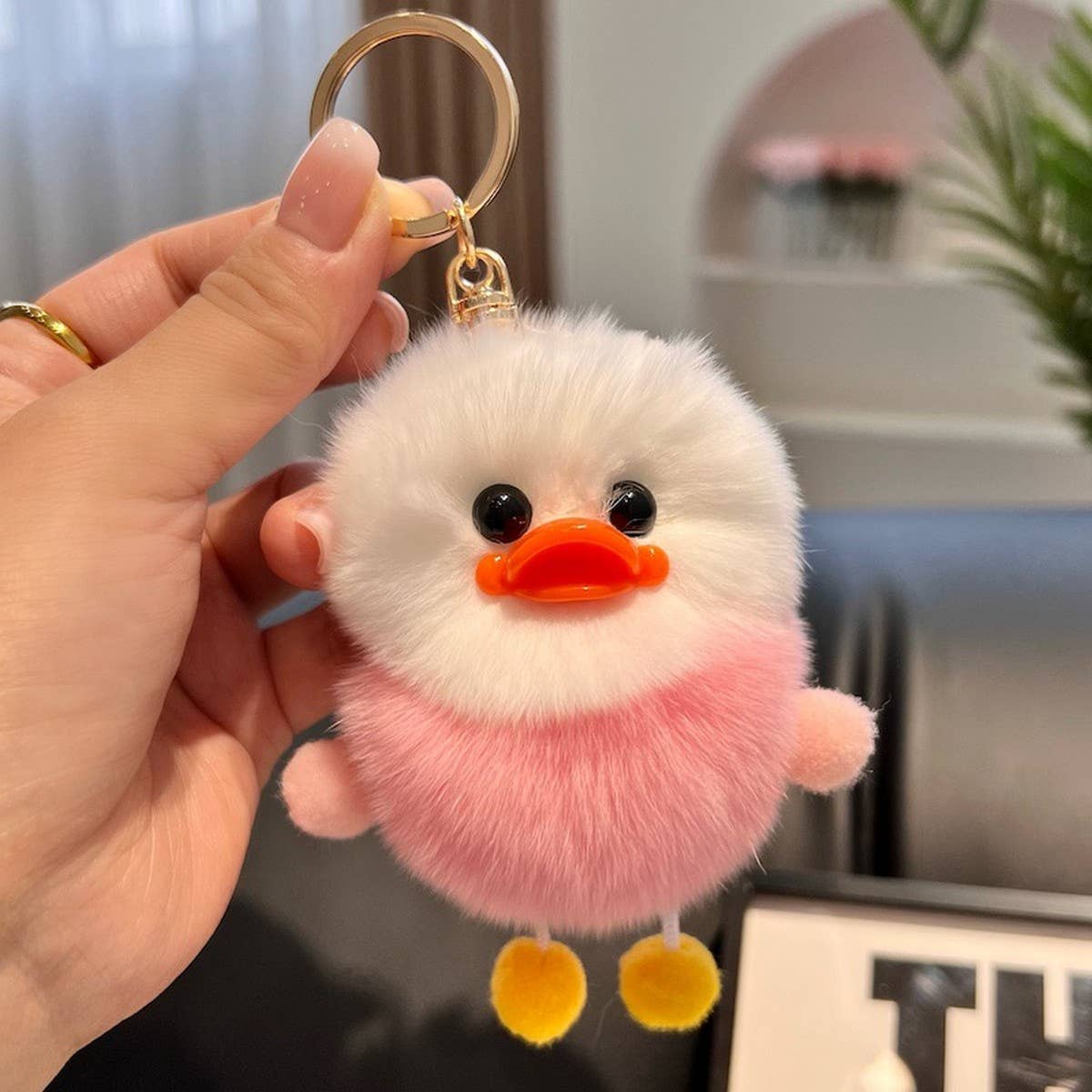 CUTE LITTLE YELLOW DUCK CAR KEYCHAIN BAG PENDANT