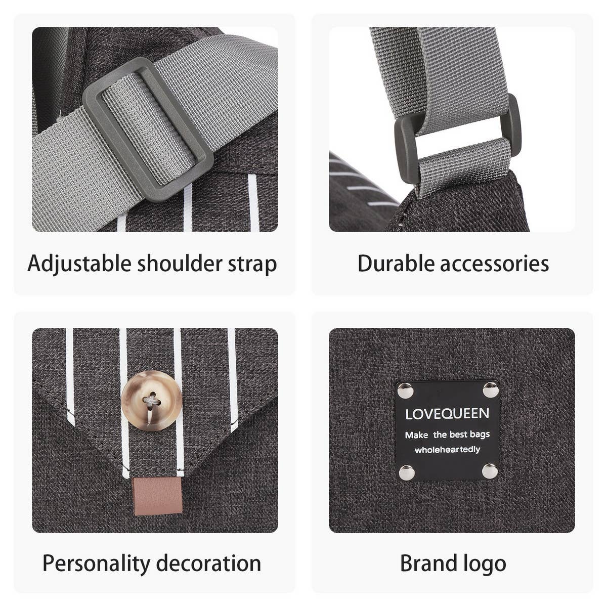 STRIPED FOLDING BED MOTHER AND BABY BAG_CWAB2242