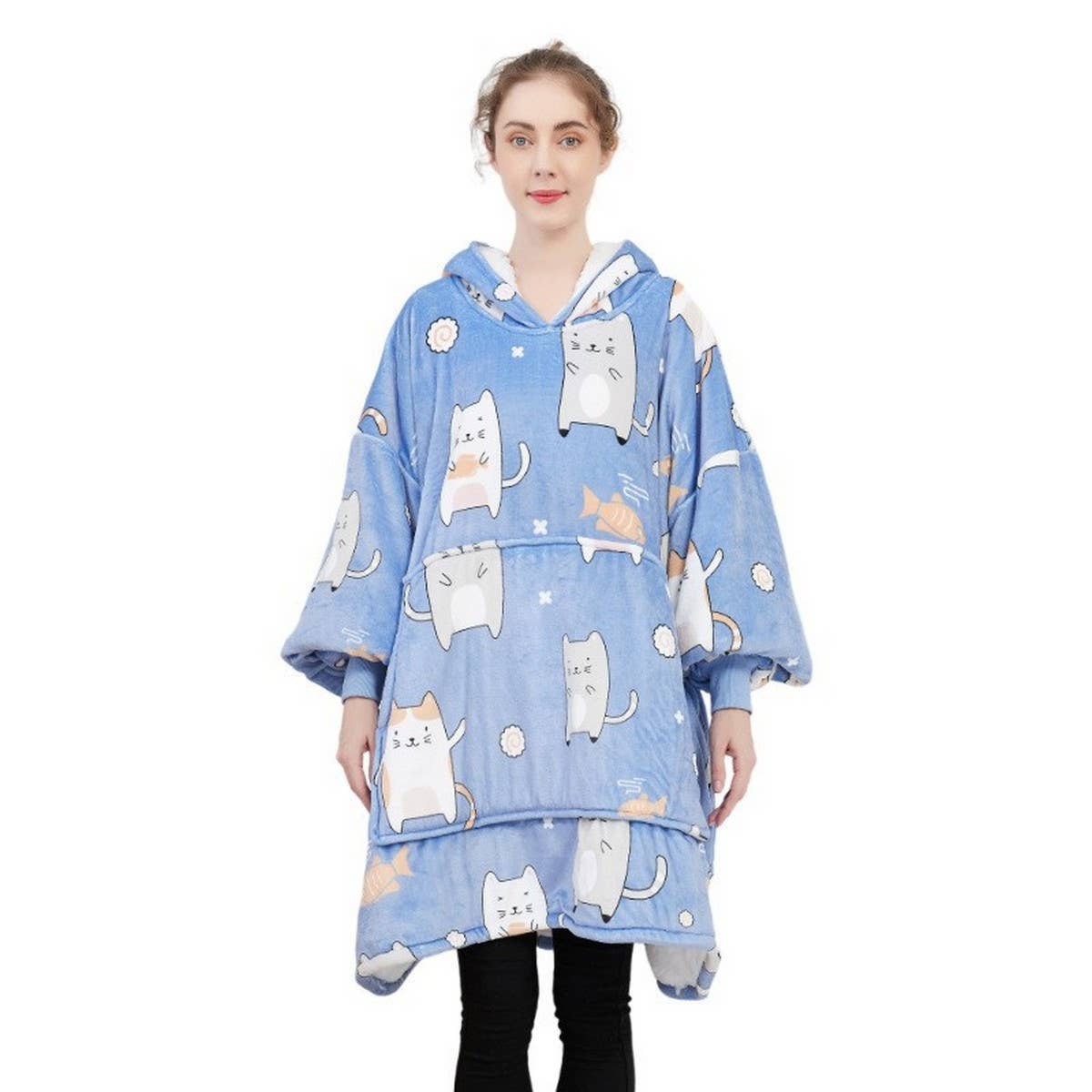 Cartoon Oversized Wearable Blanket Hoodie_CWMM8987