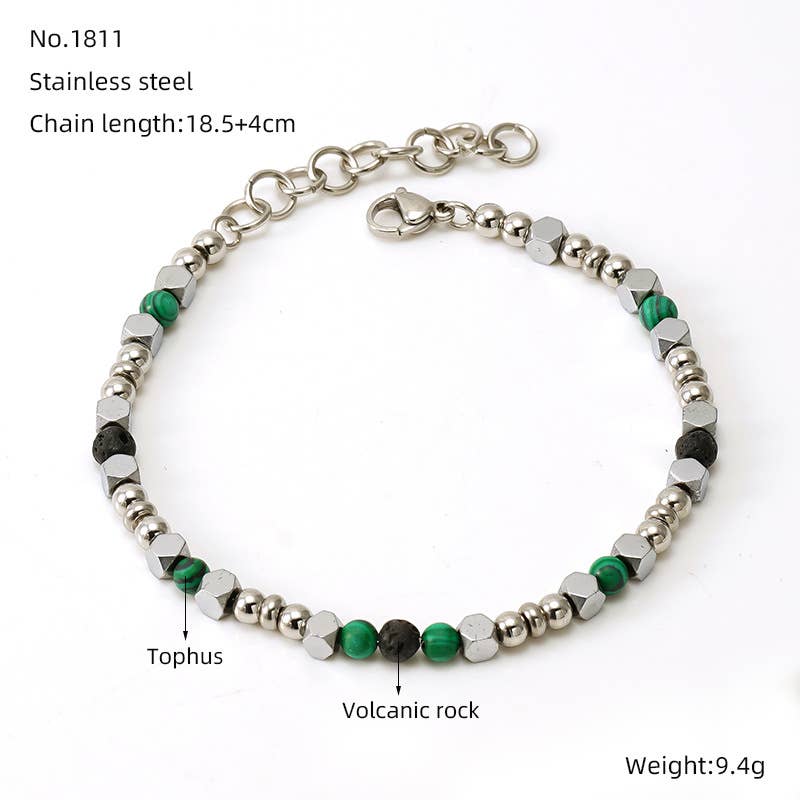 NICHE TITANIUM STEEL VOLCANIC TURQUOISE BRACELET