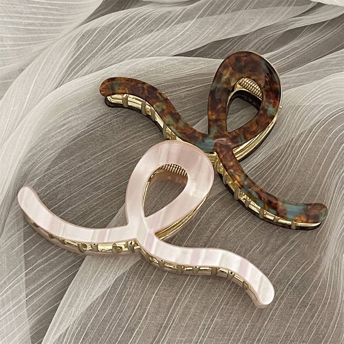 Acetate Metal Hair Claw for Thick Hair, Firm Grip_CWAHA0451