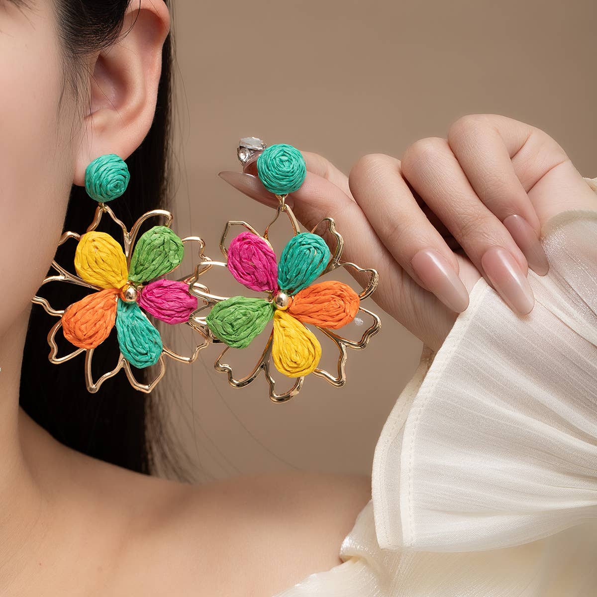 Dopamine vacation-style sweet earrings