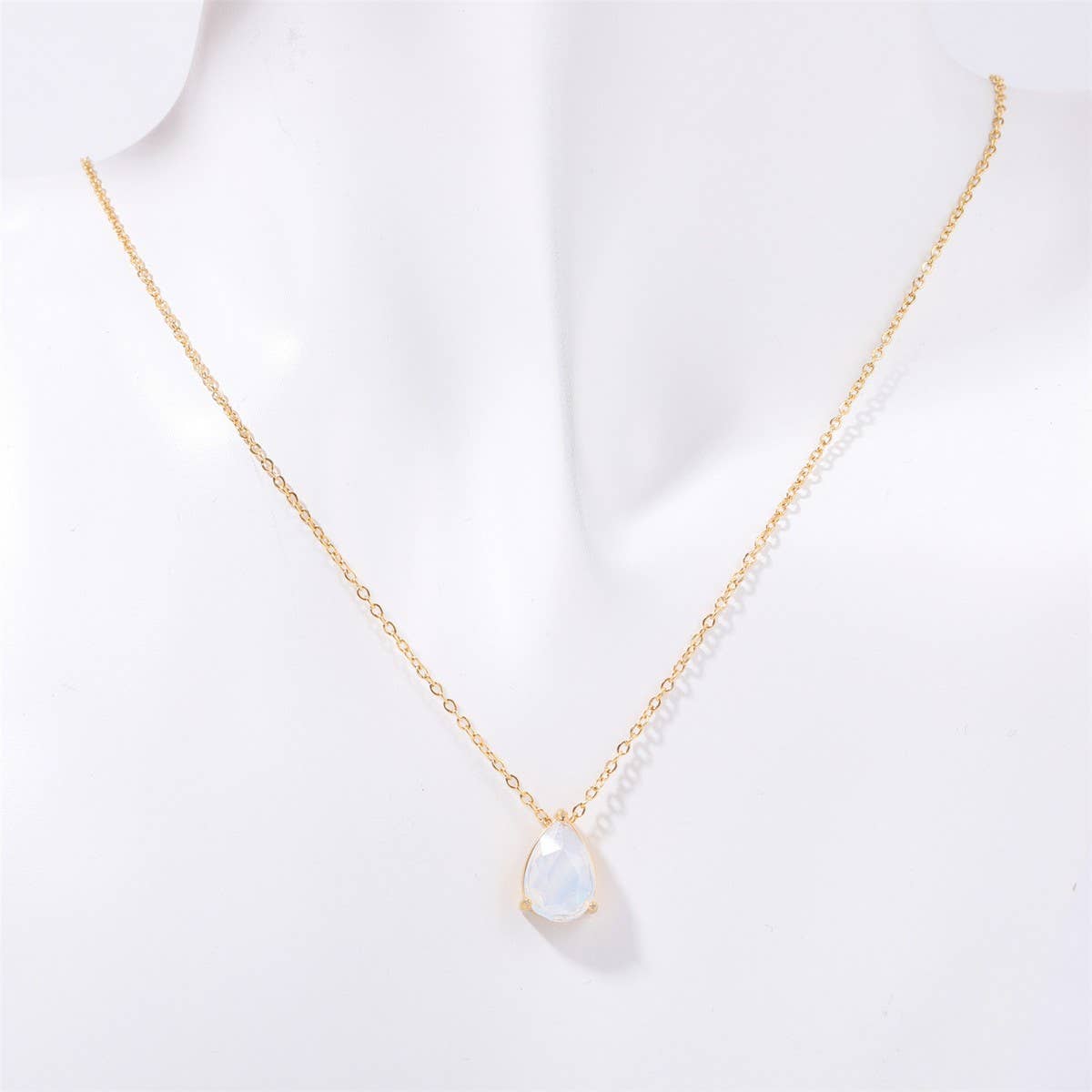 Teardrop Zircon December Birthstone Necklace