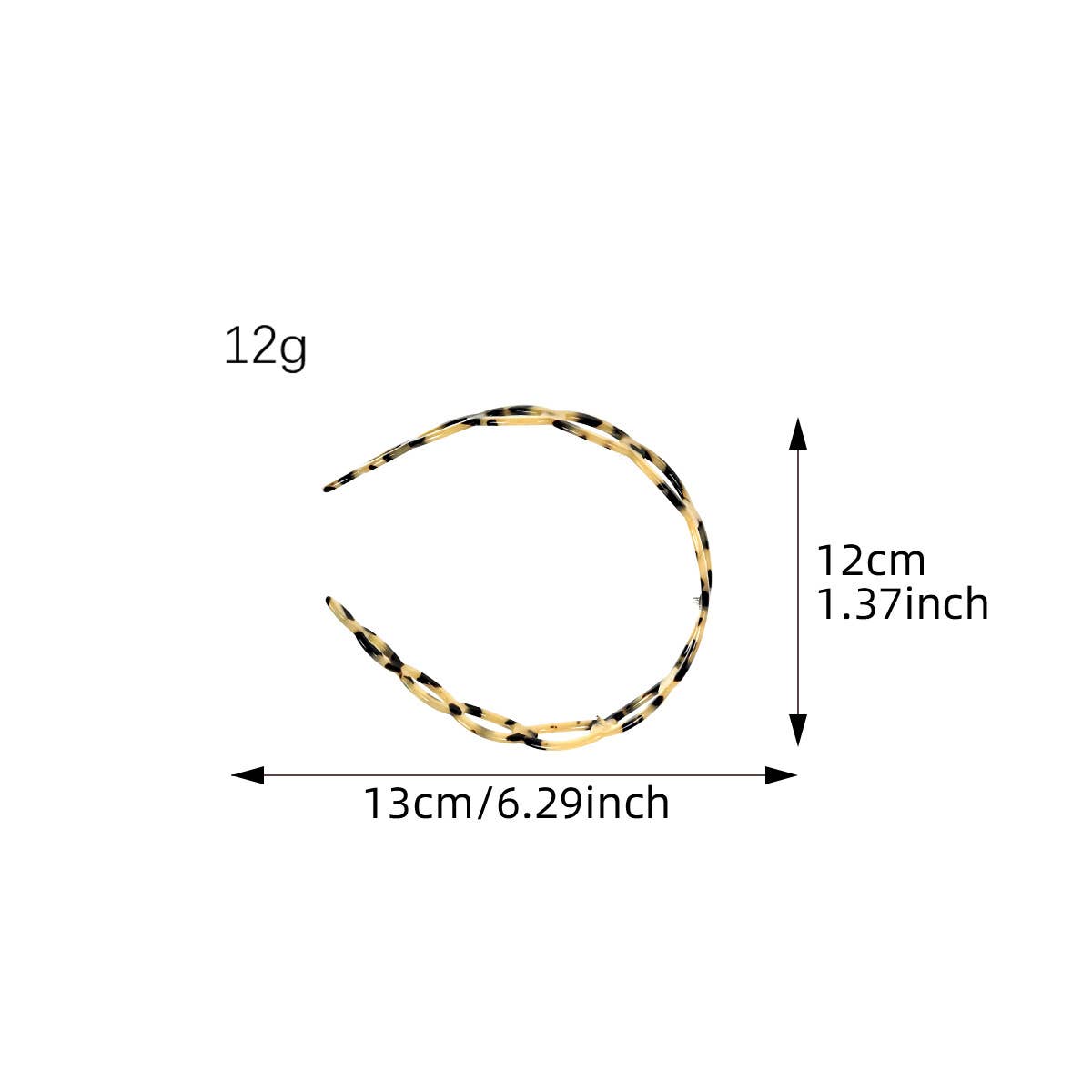 High-end acetate plate headband perforated teeth