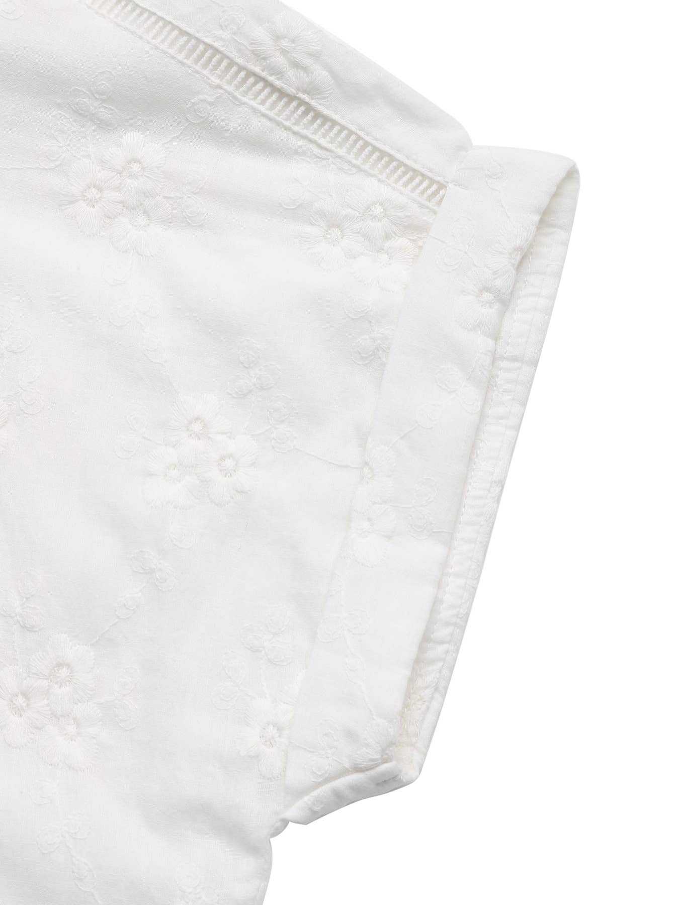 Lapel cotton single-breasted embroidered shirt