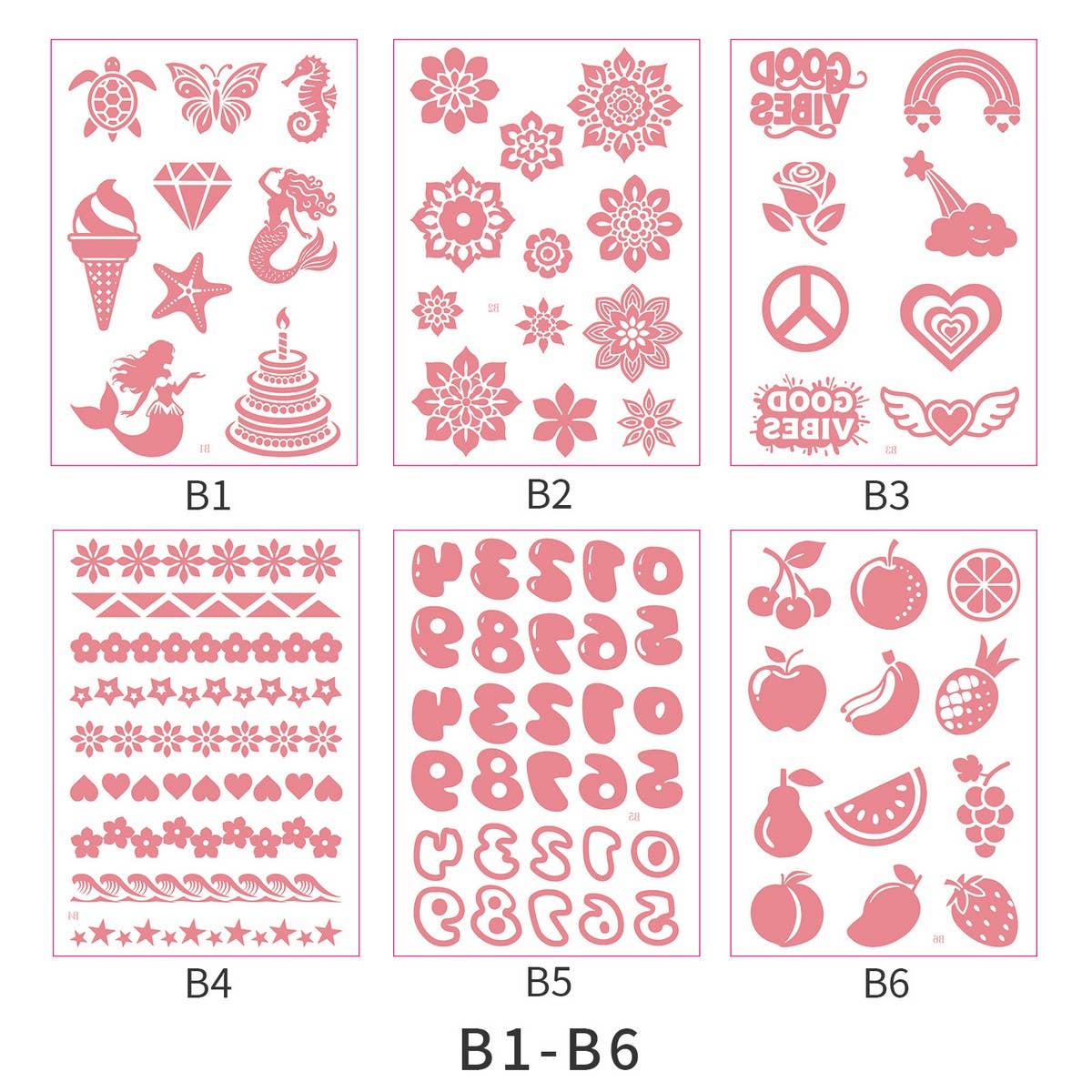 Kids Tattoo Sticker Set Creative Body Art Decals