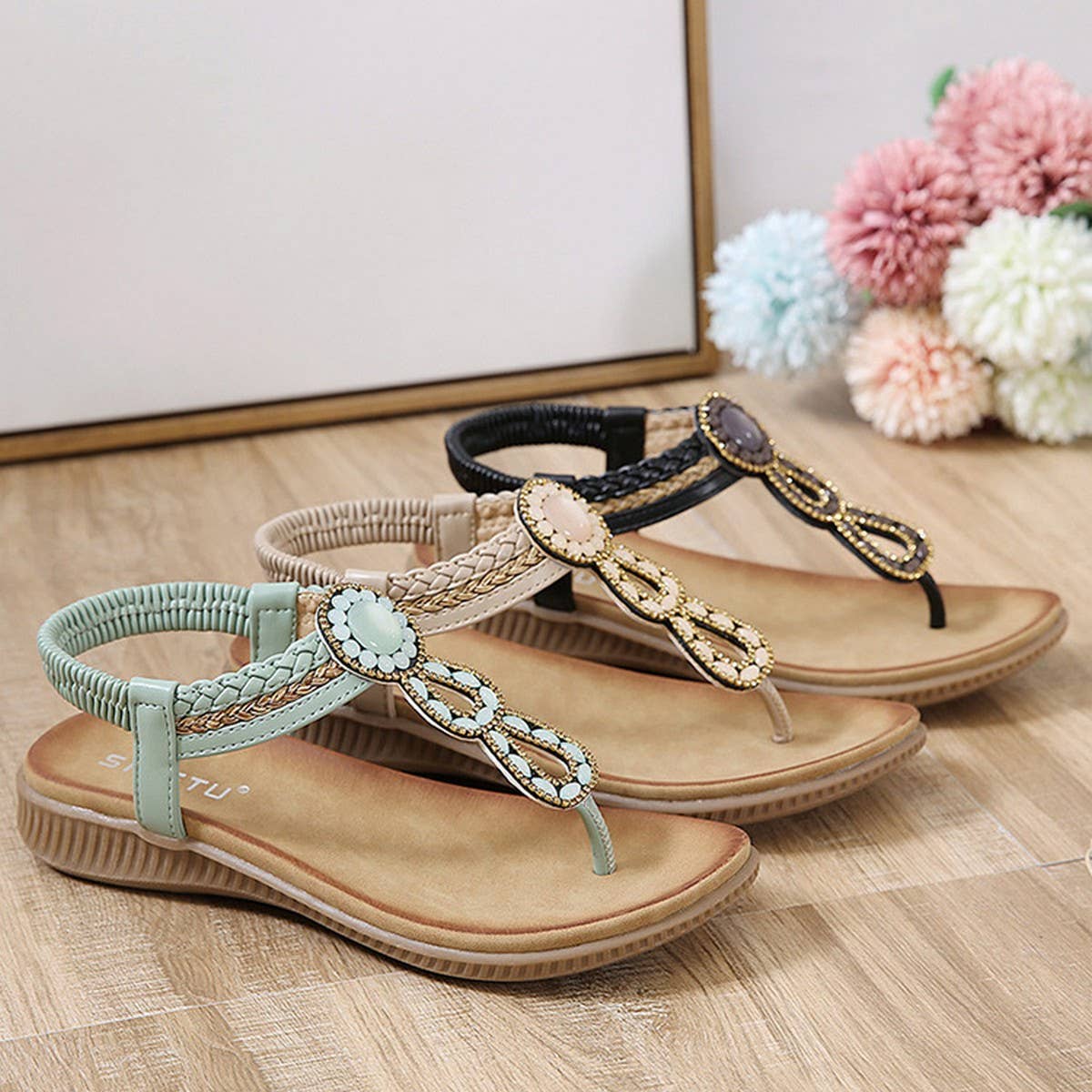 Women?™s Bohemian Sandals ??Round Toe Flats_CWSHS00240