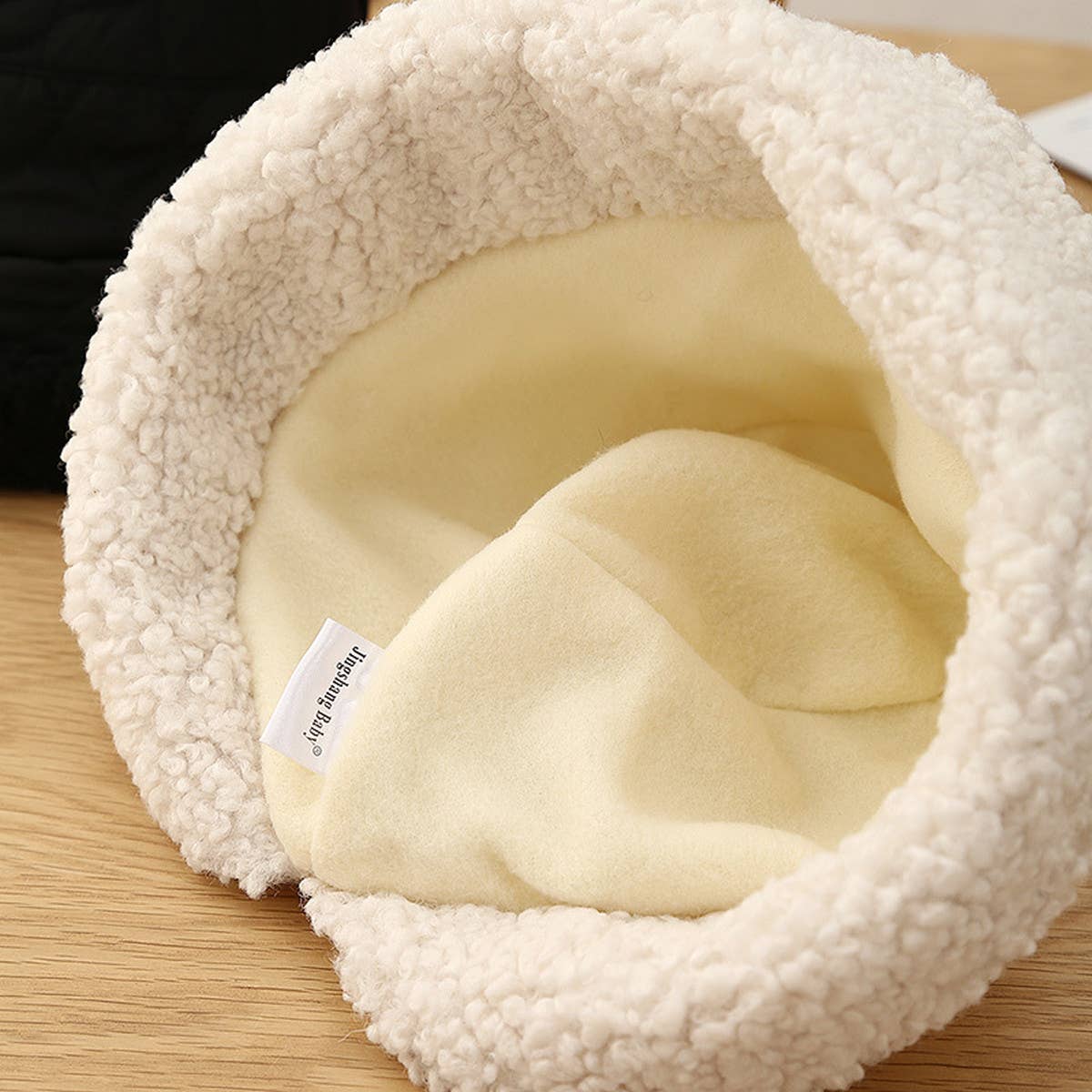 CASUAL ROLLED HEM THICKENED PATCHWORK BUCKET HAT_CWAB2861