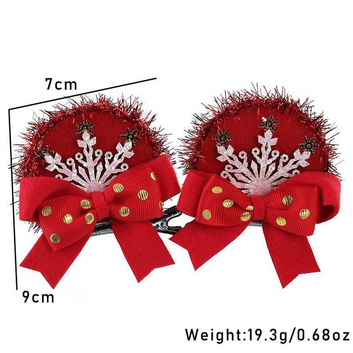 Christmas Snowflake Bow Headband for Girls