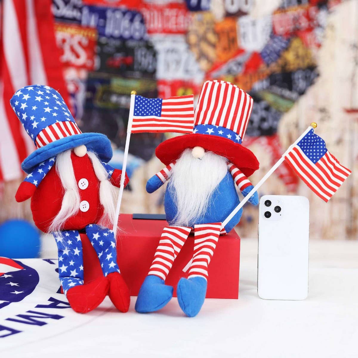 CWMM9497_INDEPENDENCE DAY HAND-HELD FLAG ORNAMENTS