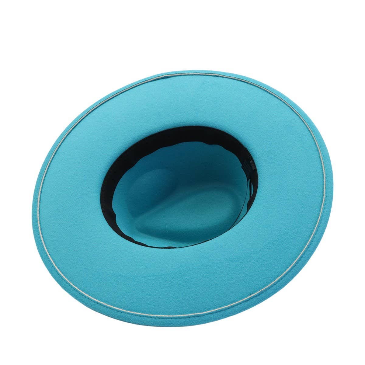 Men & Women Wool Blend Fedora Hat Heart Top_CWAH04376