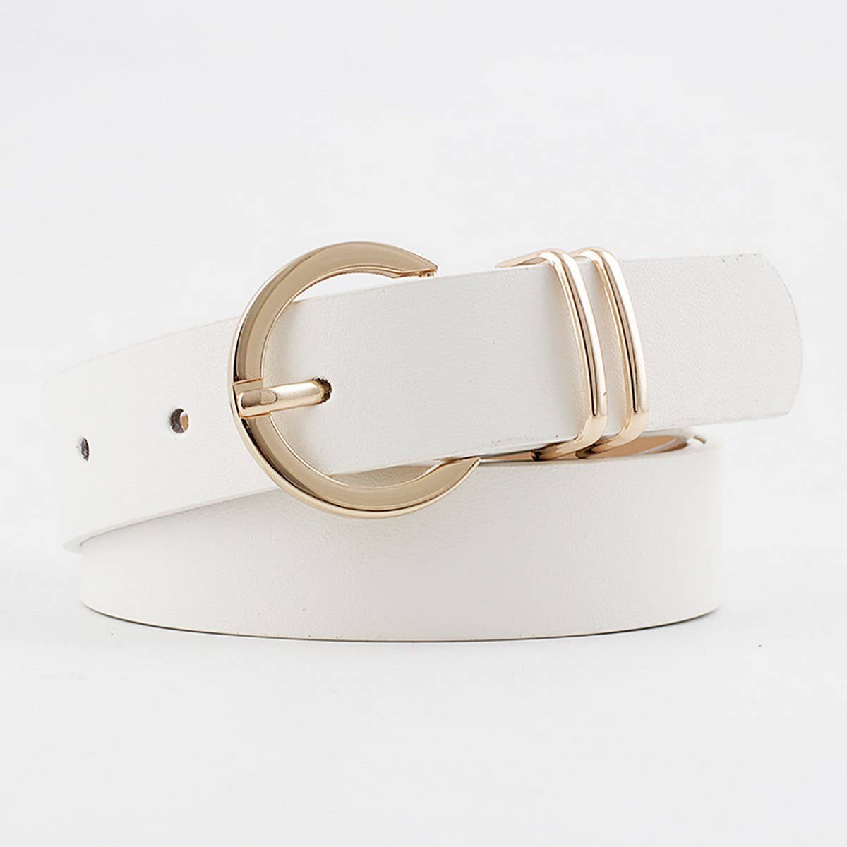 RING HOLE PIN BUCKLE DECORATIVE AMERICAN BELT