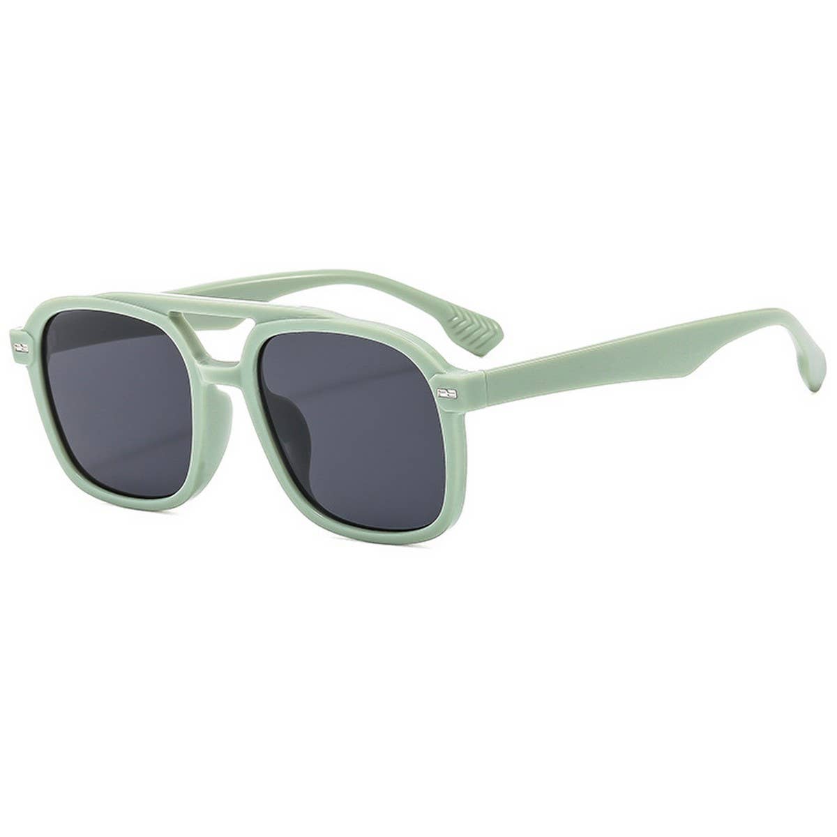 SQUARE FASHION RETRO DOUBLE BRIDGE SUNGLASSES_CWASG0537