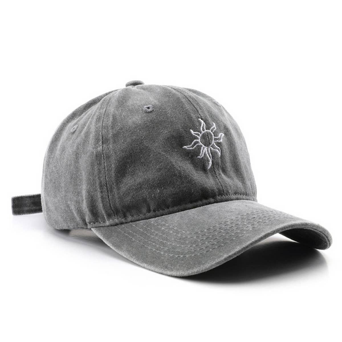 CWAH3240_SUNFLOWER EMBROIDERED BASEBALL CAP