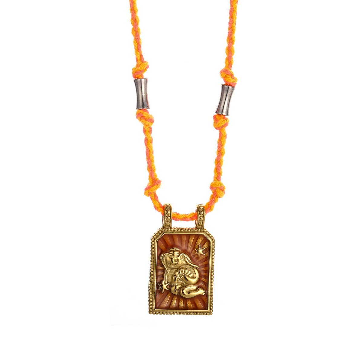 Handmade Zodiac Rope Necklace with Ocean Charms