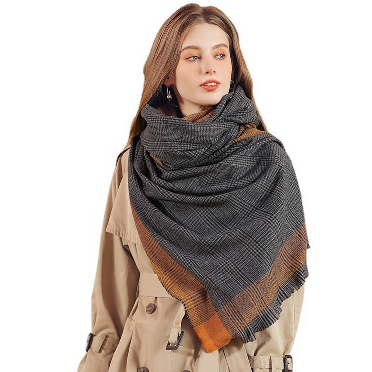 WOMEN  CLASSIC SCARVES SOFT CHUNKY SHAWL WRAP