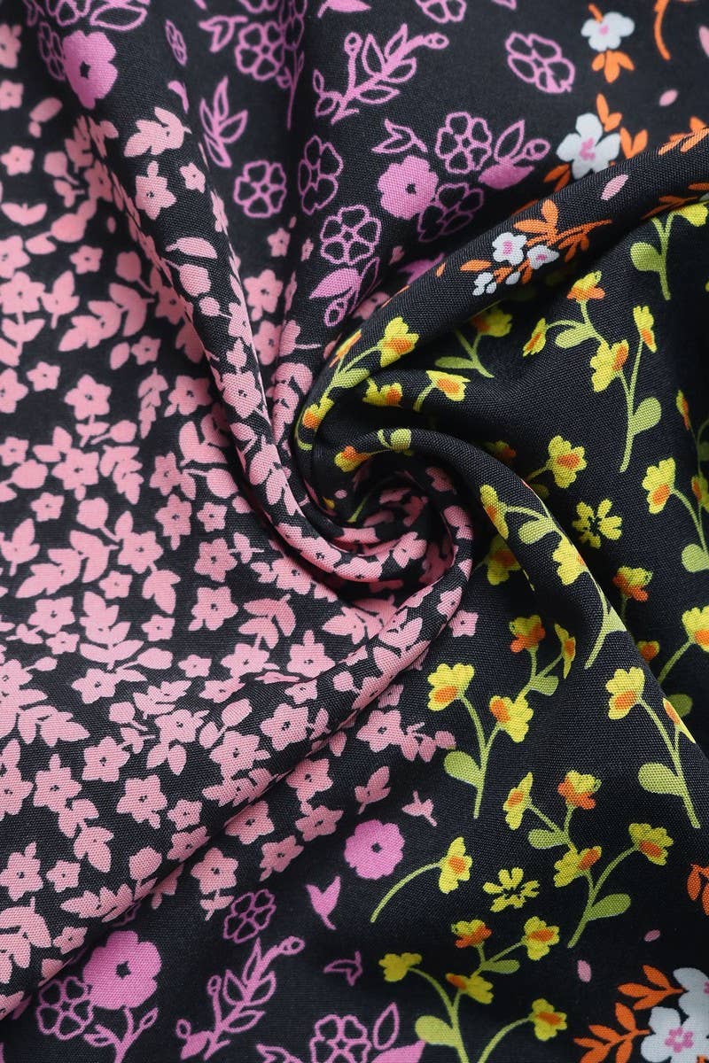 CWBLP1633_LACE-UP PRINTED HIGH-WAIST WIDE-LEG PANTS