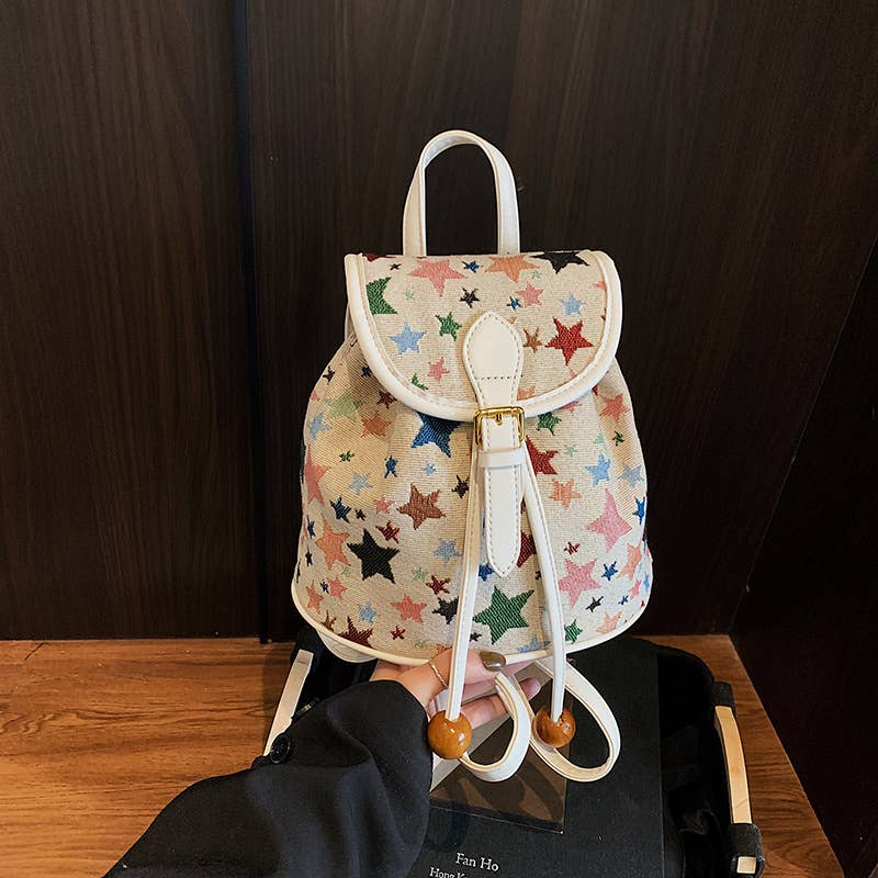 Fashionable printed casual commuting backpack