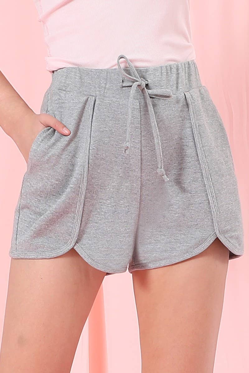 CWBSP156_BANDED HIGH WAIST SHORT BINDING PANTS WITH STRING