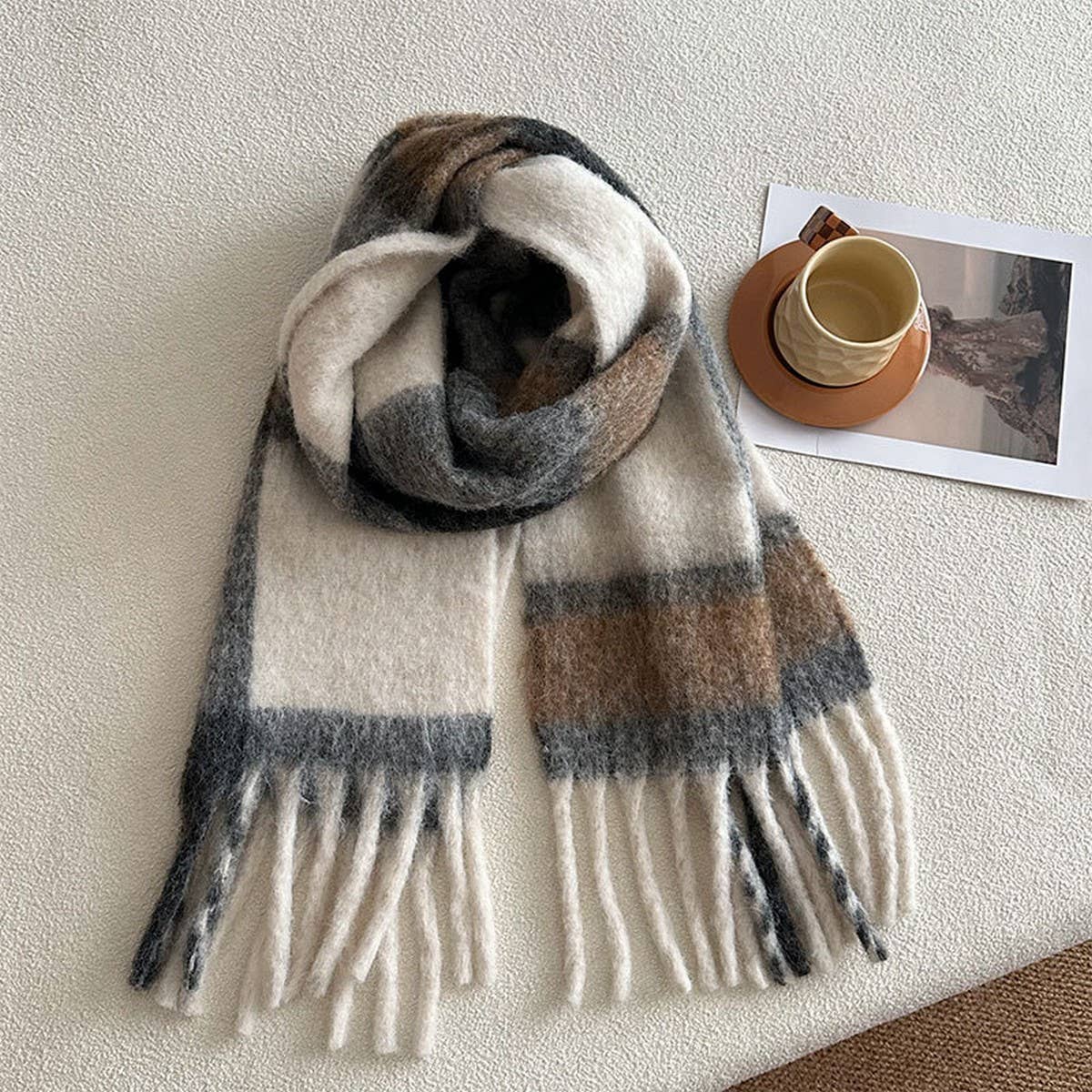 20% Wool Blend Faux Cashmere Scarf for Women_CWASC2371