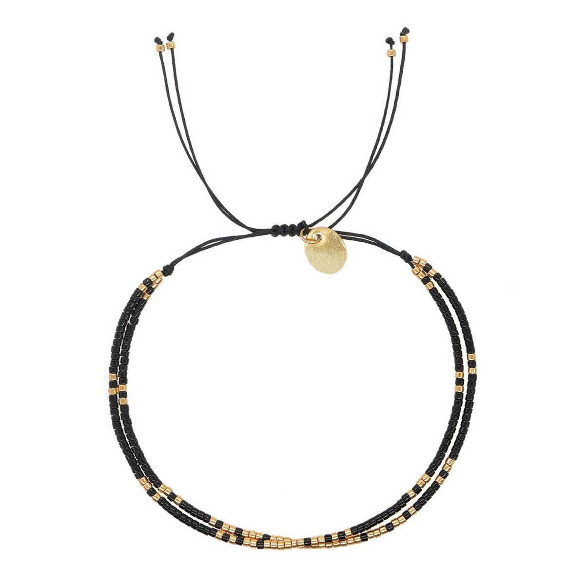 DOUBLE-LAYER RICE BEAD HAND-WOVEN BEADED BRACELET