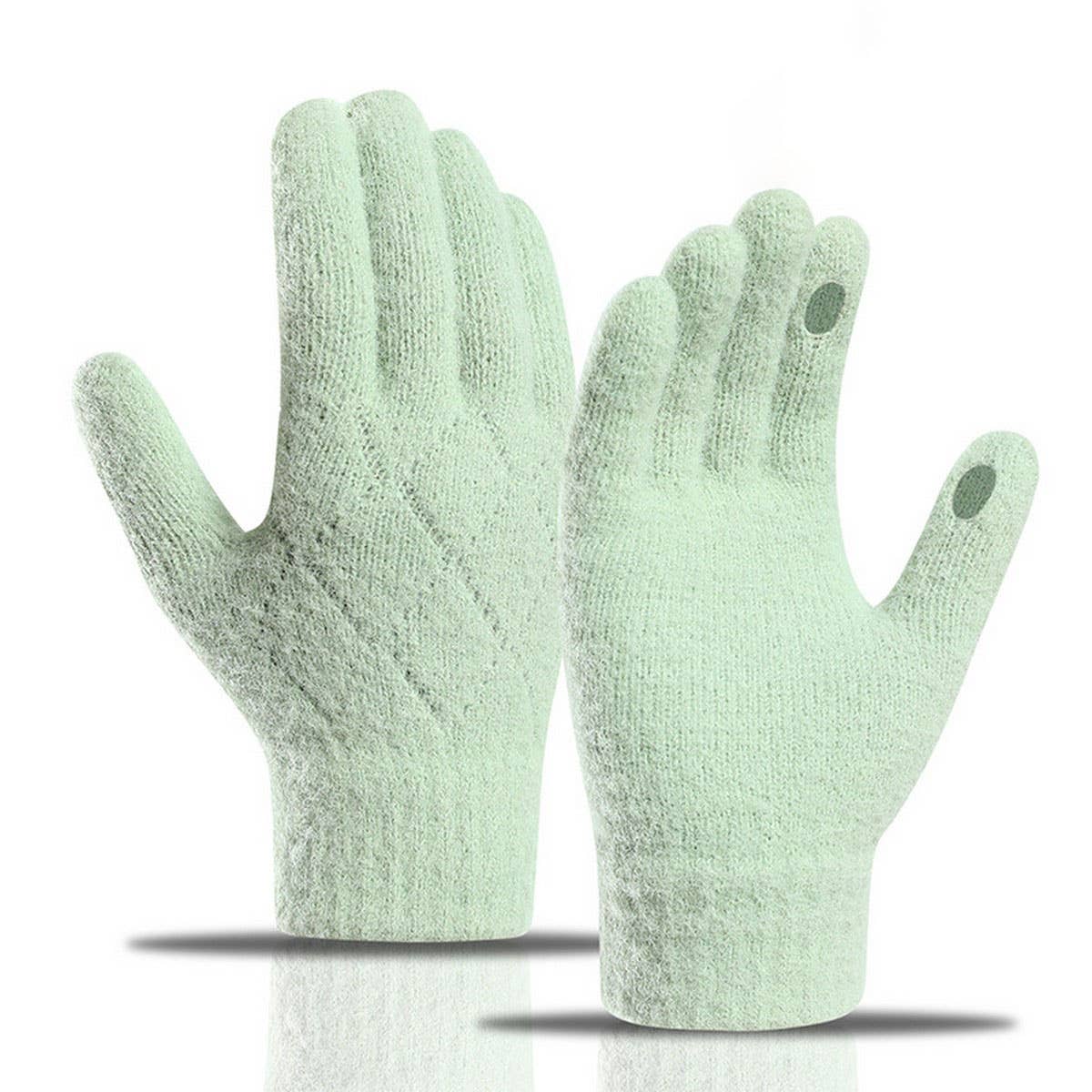 CWAG00579_WOMEN WINTER KNIT TOUCHSCREEN WARM GLOVES