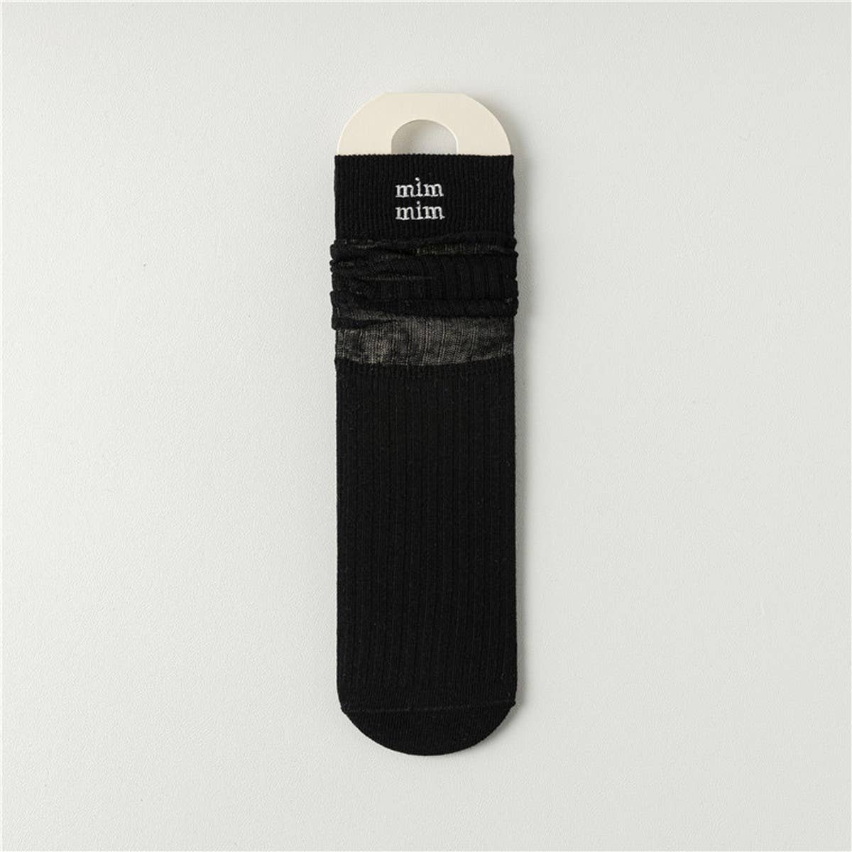 BREATHABLE MESH MID-LENGTH COTTON SOCKS_CWMS0646