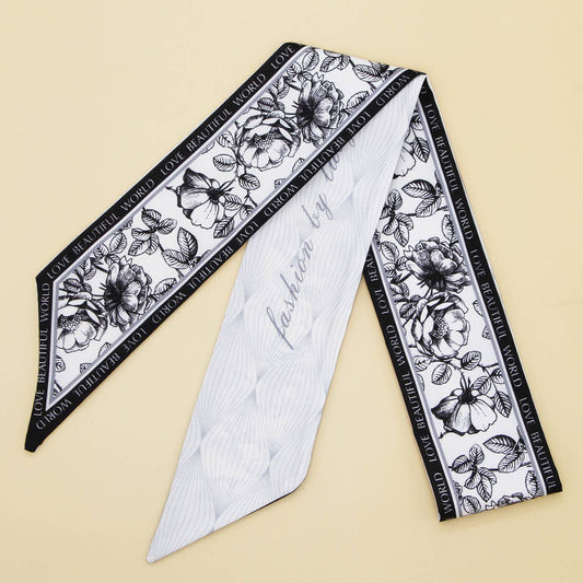 Floral Letter  Scarf for Hair or Gift