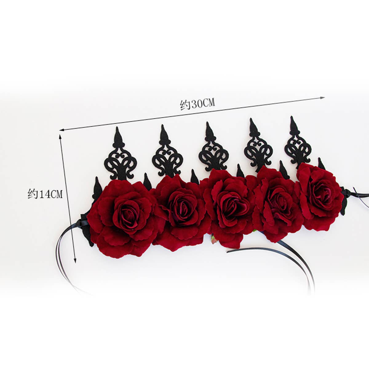 HALLOWEEN FEMALE RED ROSE CROWN