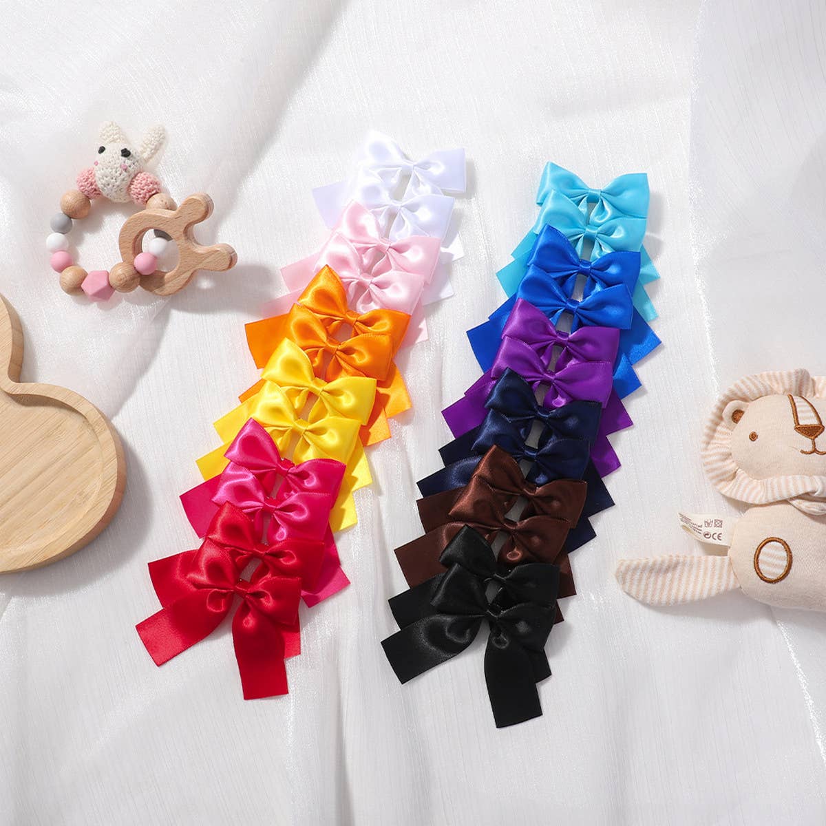 CANDY COLOR CHILDREN'S BOW HAIR CLIP_CWAHA2342