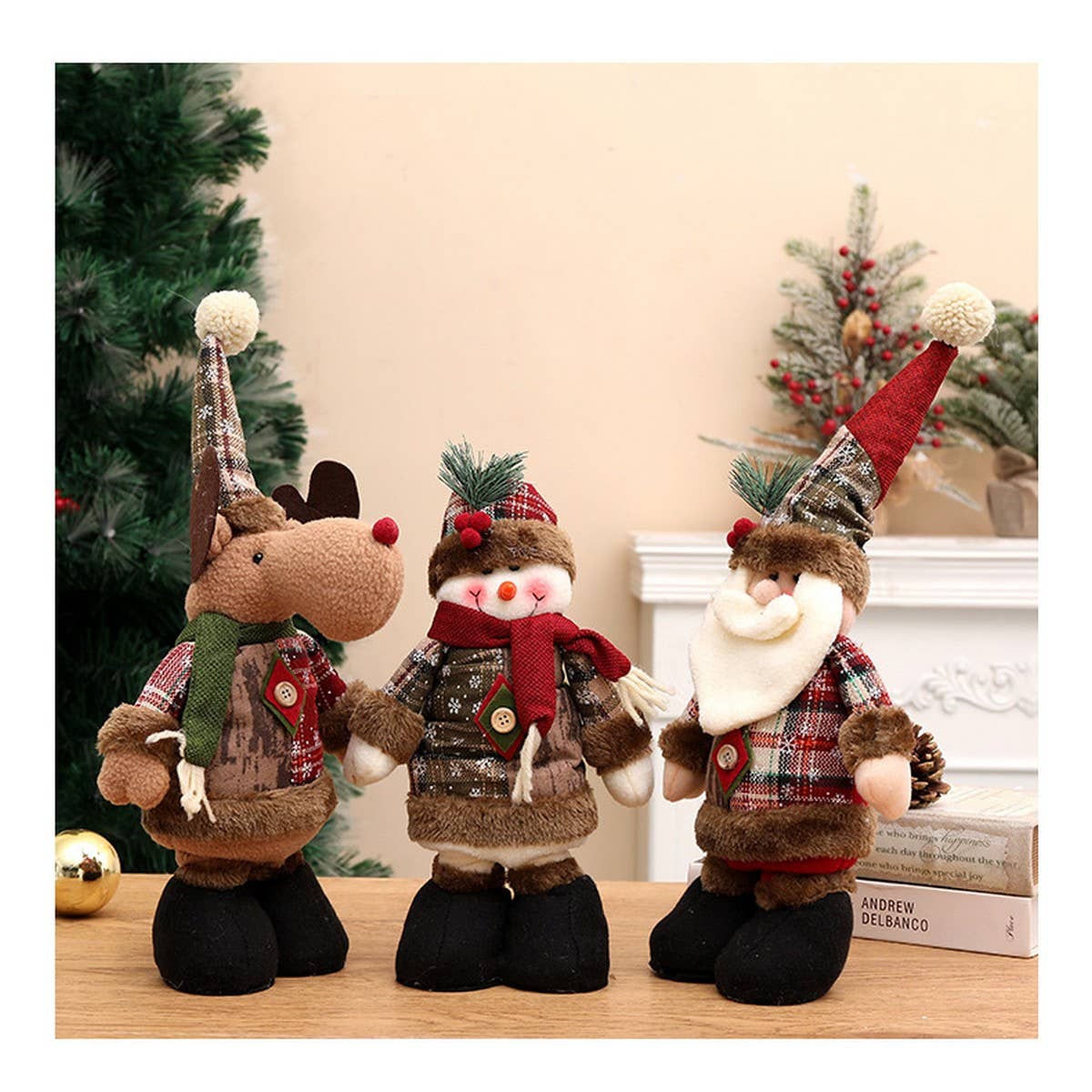 CWMM1738_Christmas Vintage Plaid Retractable Action Figure
