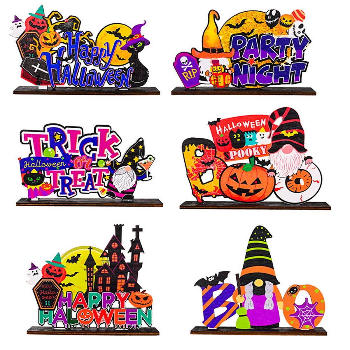 CWMM10259_HALLOWEEN WOODEN TABLETOP HOME DECORATION