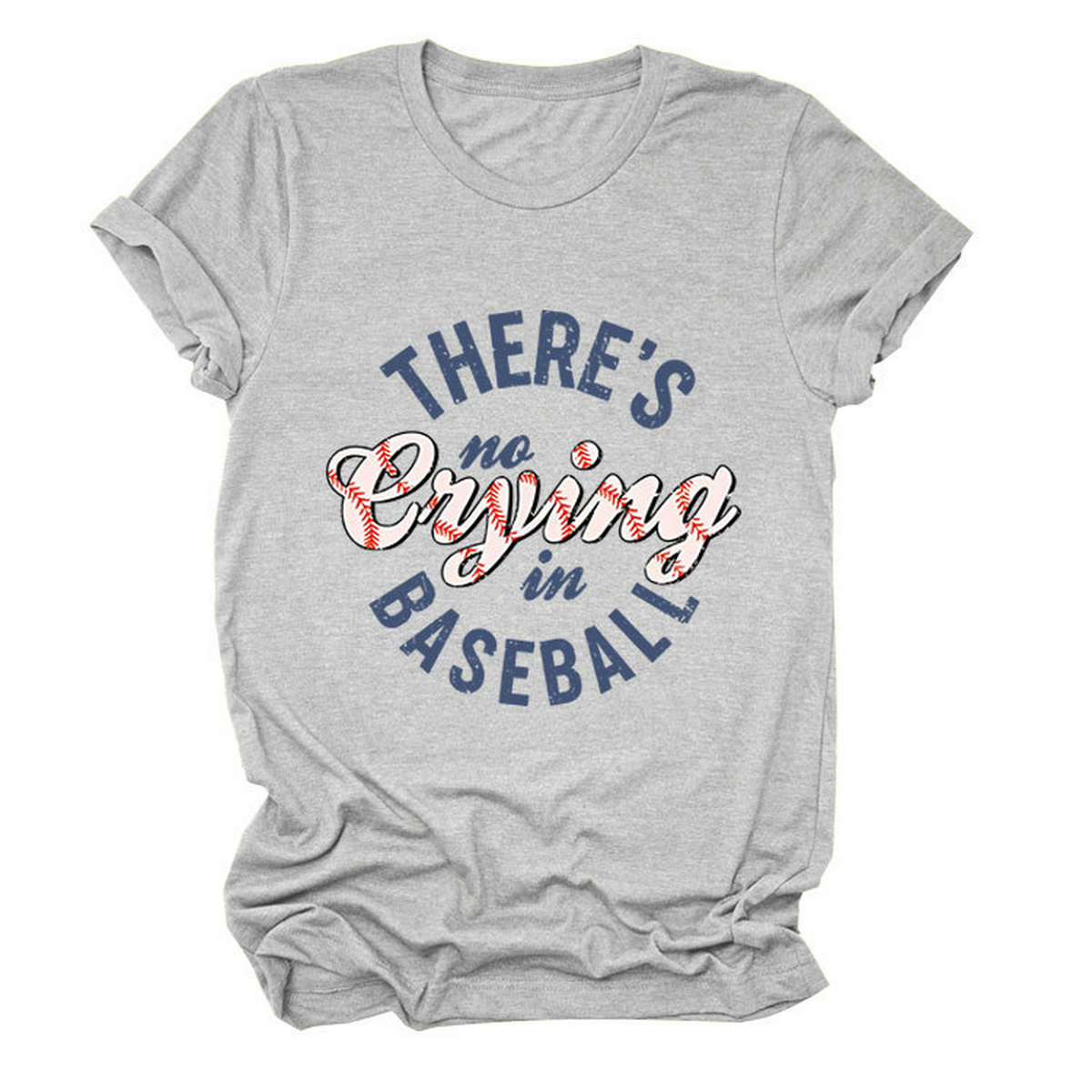 Women??¢s ?œNo Crying in Baseball??Graphic Teep_CWTTSL0481