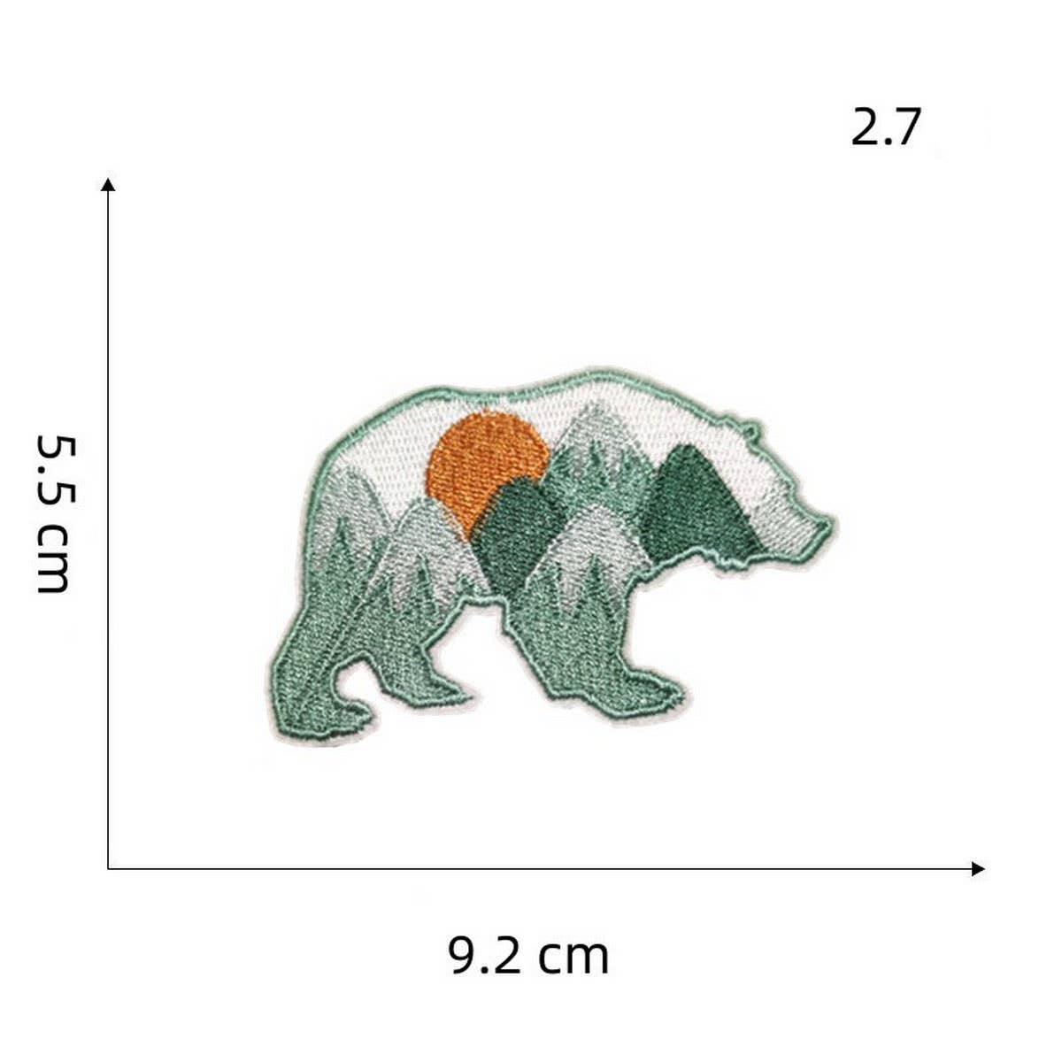 NEW OUTDOOR COLORFUL BEAR EMBROIDERED PATCH
