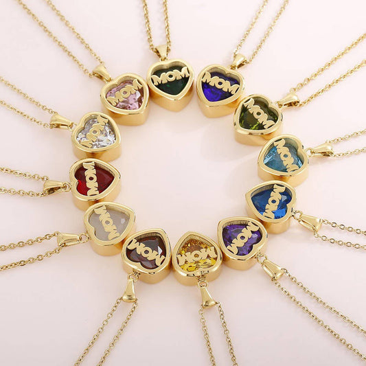 STAINLESS STEEL DECEMBER ZIRCON NECKLACE_CWMM3821