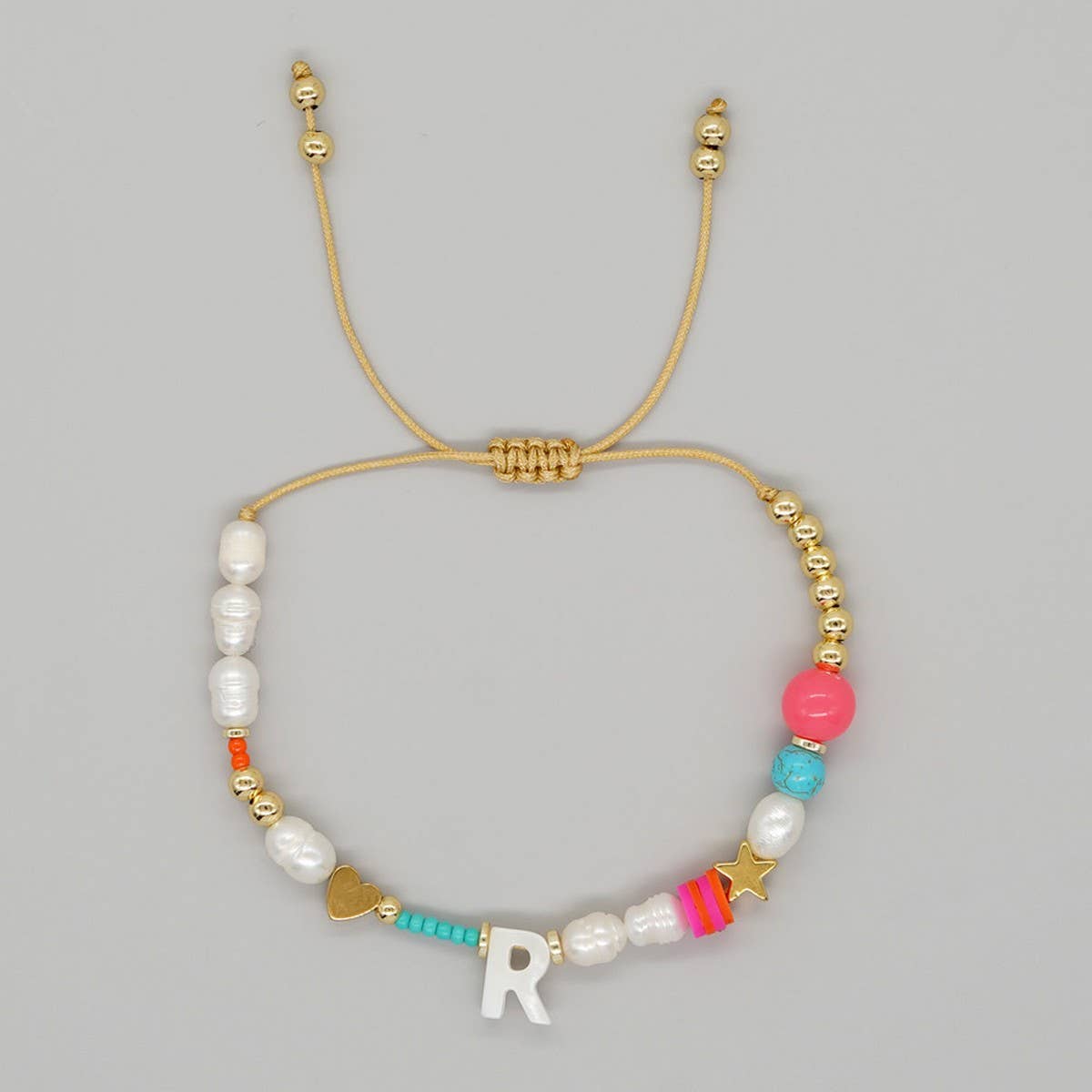 FASHION HAND-WOVEN LETTER PEARL BRACELET_CWMM3812
