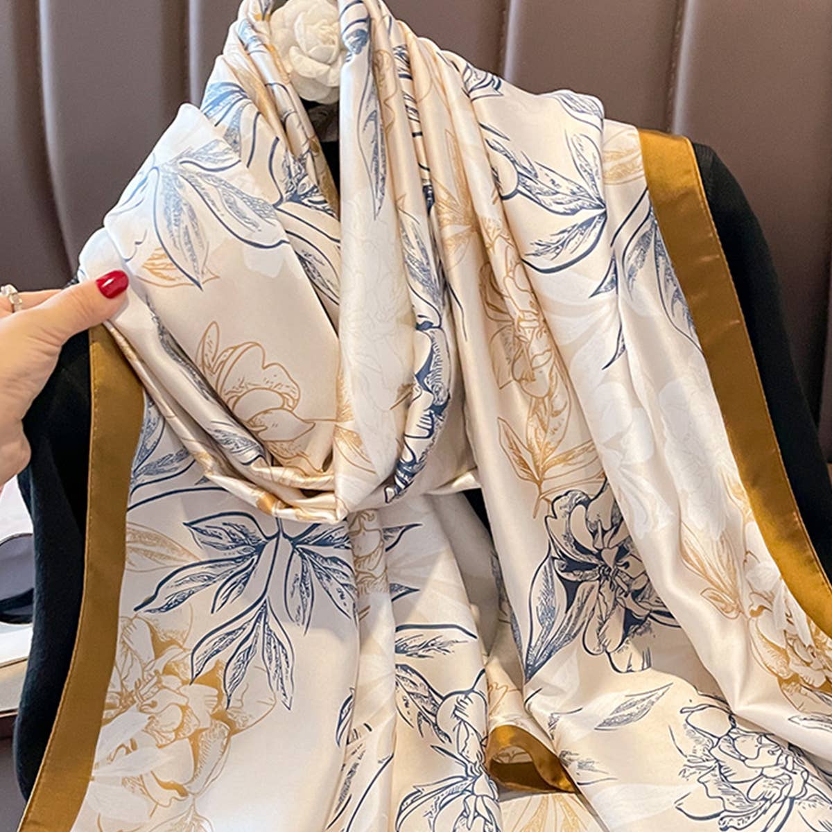 Silky Print Scarf Wrap ? Chic Beach & Sun Cover