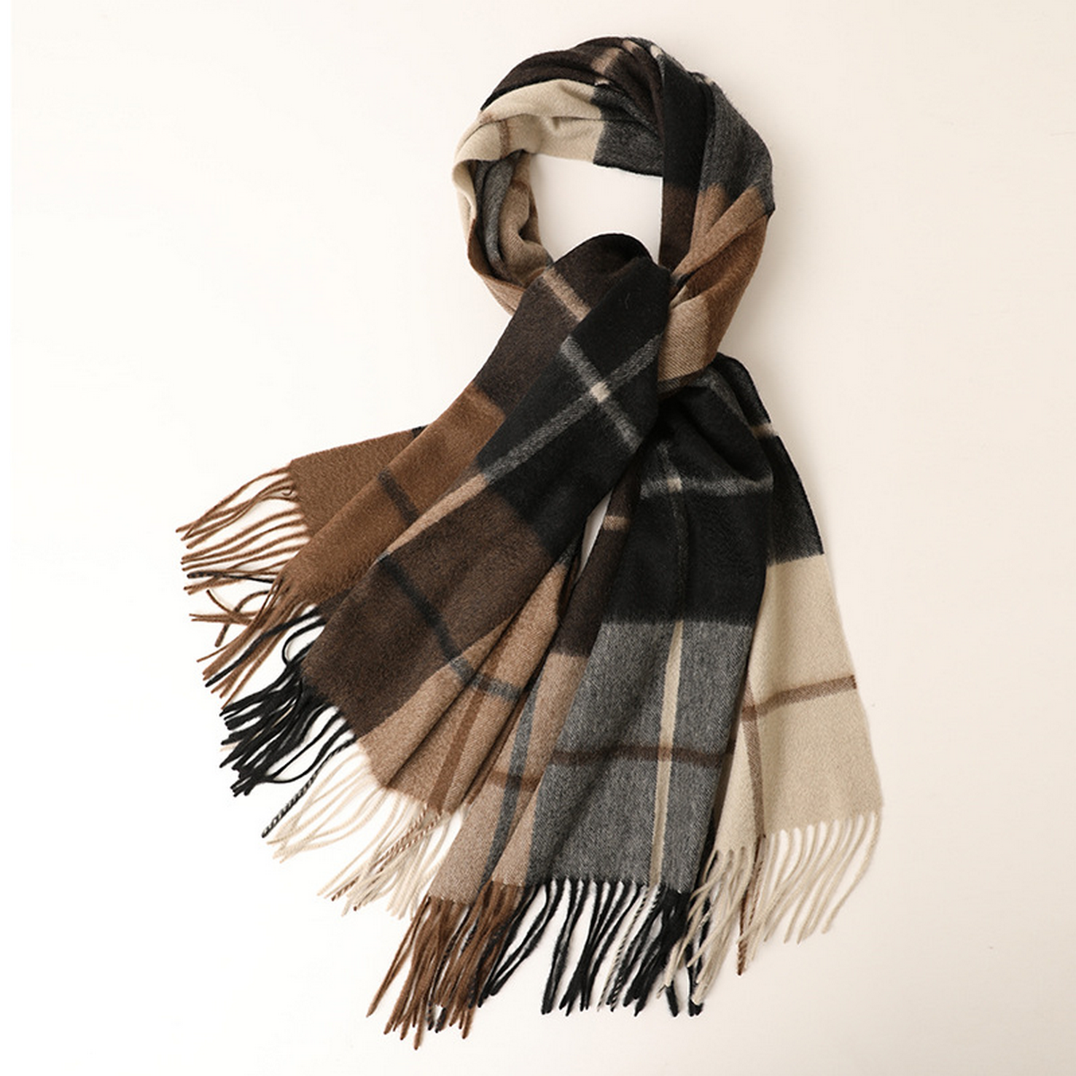 Plaid Cashmere Scarf ??Unisex Warm Winter Wrap_CWASC2706