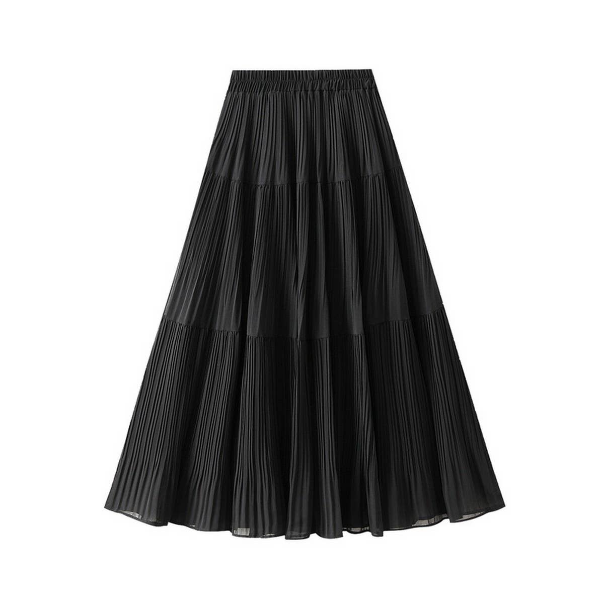 Fresh Chiffon A-Line Skirt with Youthful Vibes