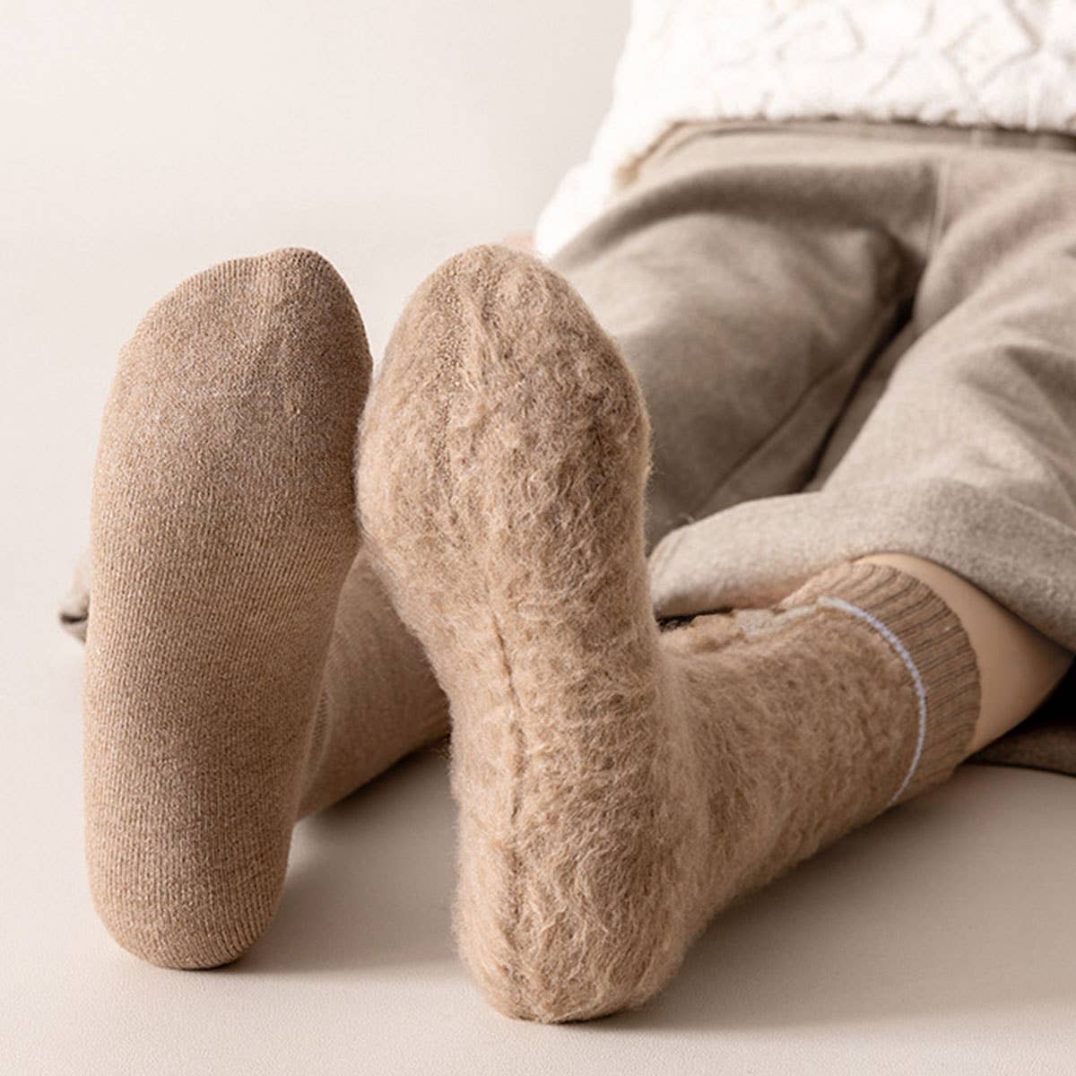 Thermal Fleece-Lined Crew Socks for Women, Winter